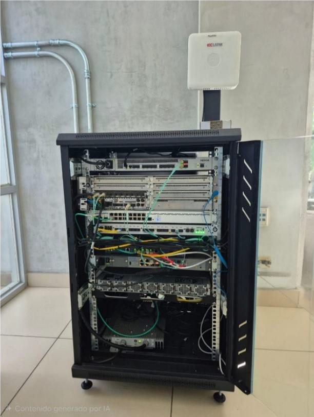 Configuración Nokia NDAC — rack interior BBU y RRH Pico